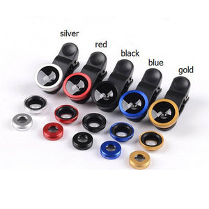 3-in-1 Fisheye / Wide Angle / Macro Smartphone Camera Lens