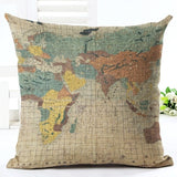 World Map Cushion Cover