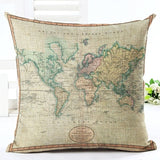 World Map Cushion Cover