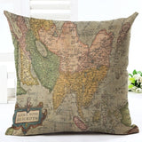 World Map Cushion Cover